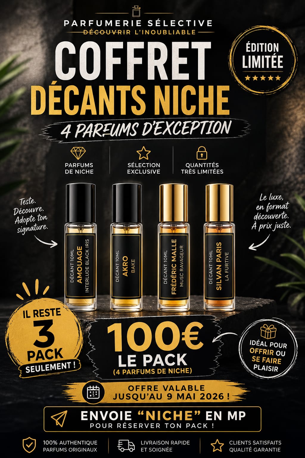 Set de 4 décants de 10ml Fragrance Addict